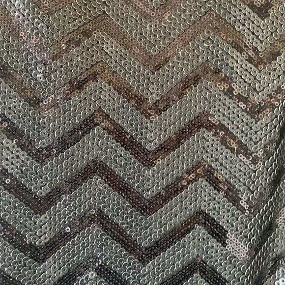 Bebe Black Sequence Dress with Side Ruffles - Picture 8 of 10